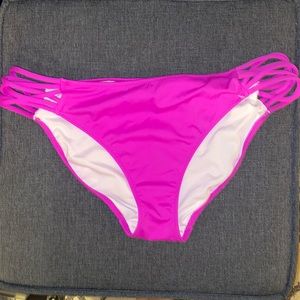 Pink bikini bottoms large